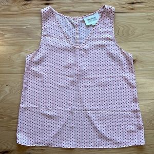 Alice Blue Barbie Pink V-Neck Split Back Tank Top | Medium